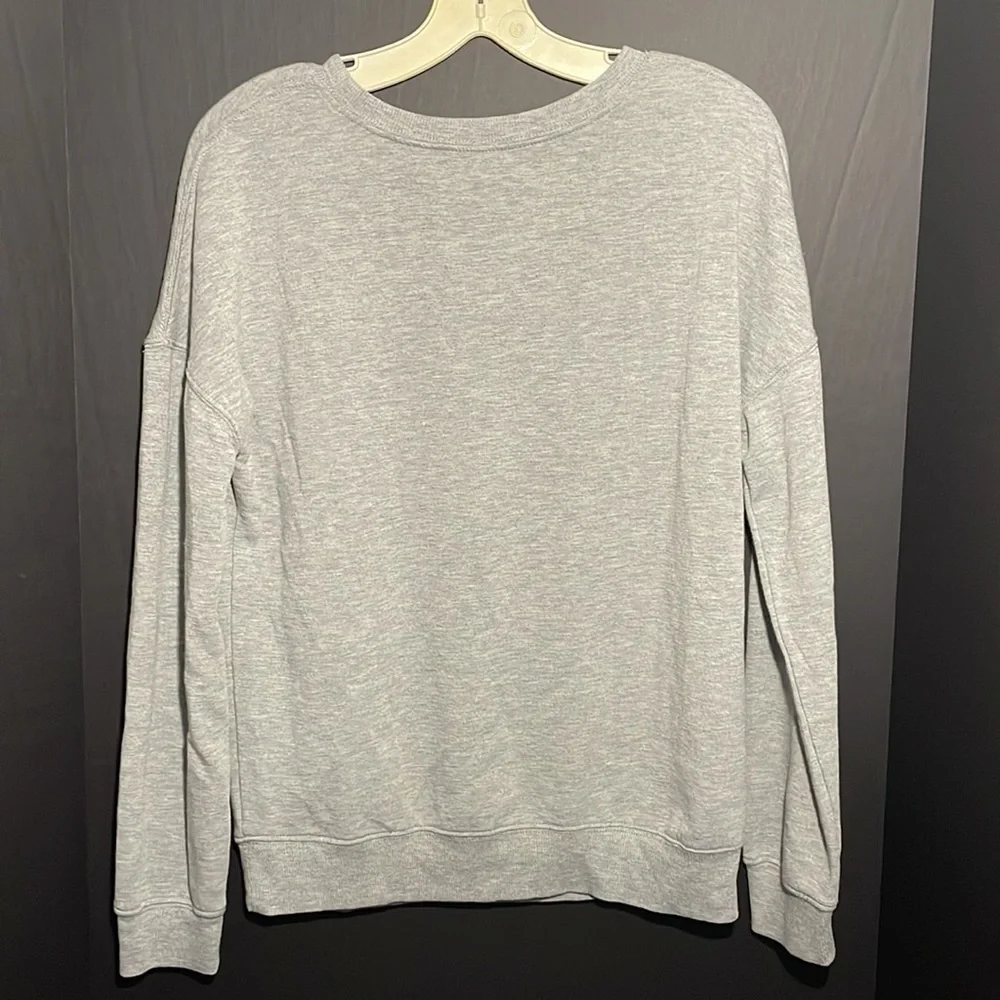 DISNEY Mickey Mouse gray scoop neck sweater in women’s size small - Picture 3 of 5